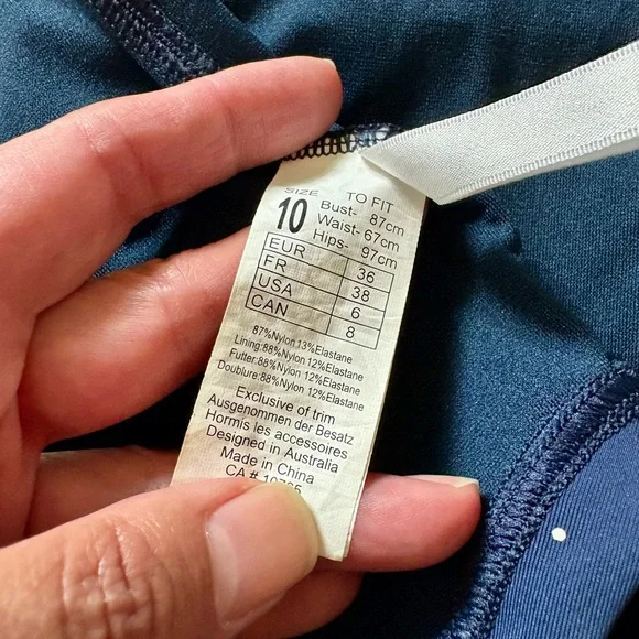 Seafolly Navy white dots retro style Swimsuit size 6 - Picture 8 of 16